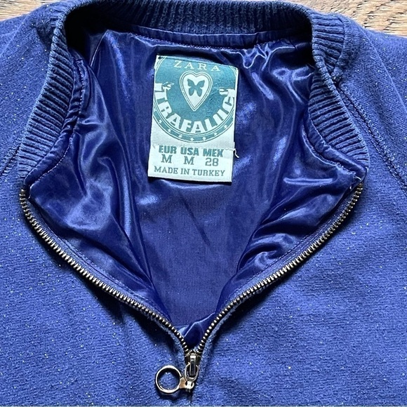 [zara] Purple and Gold Varsity jacket - Picture 6 of 8